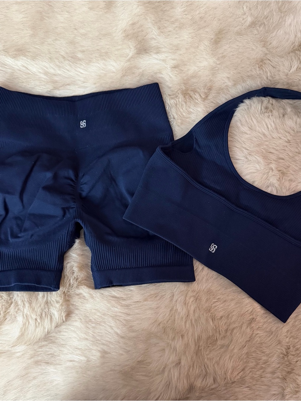 SUUKSESS Ribbed Seamless Halter Set - Picture 2 of 3